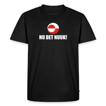 Greenland - Nu Det Nuuk - Denmark - Danmark - Men's Premium Organic T-Shirt - black - Front - Nico (187cm)