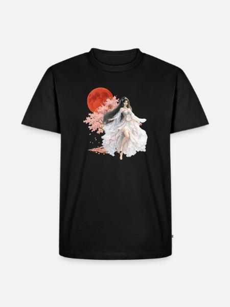 Moonlit Blossom Enchantress - Men's Premium Organic T-Shirt - black