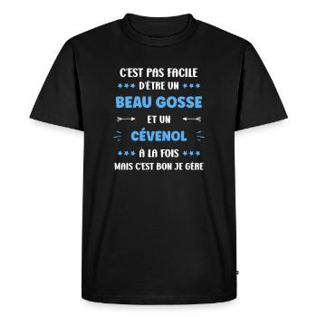Handsome Cevennes kid at the same time - Men's Premium Organic T-Shirt - black - Front - Nico (187cm)