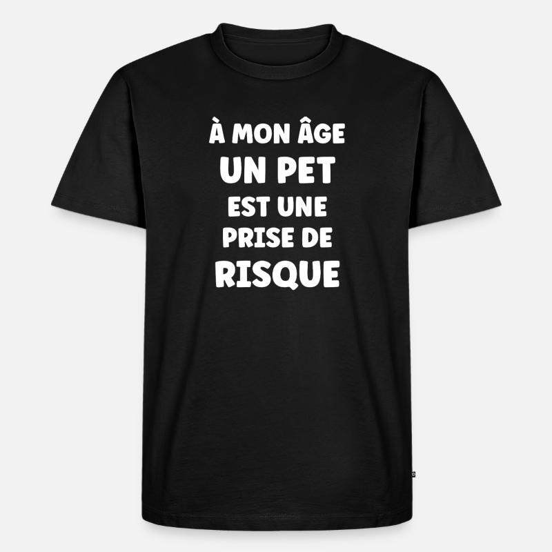 Alter und Risiko – ein - Männer Premium Bio T-Shirt - Schwarz
