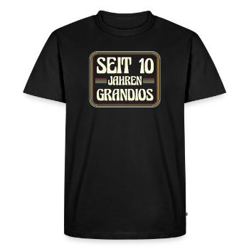 10 Jahre alt Geburtstag 10. Geburtstag - Männer Premium Bio T-Shirt - Schwarz - Vorne - Nico (187cm)