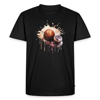 Chocolate Pralines Sweets - Men's Premium Organic T-Shirt - black - Front - Nico (187cm)