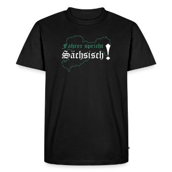 Chauffeur de camion saxon - T-shirt Premium bio Homme - noir - Devant - Nico (187cm)