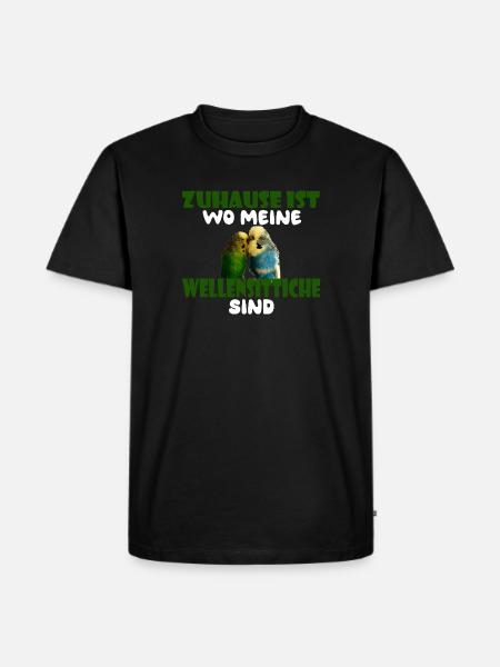 Home is where my budgies are - Men's Premium Organic T-Shirt - black