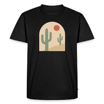 Desert Arch Serenity - Men's Premium Organic T-Shirt - black - Front - Nico (187cm)