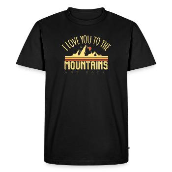 I love you to the mountains and back - Men's Premium Organic T-Shirt - black - Front - Nico (187cm)