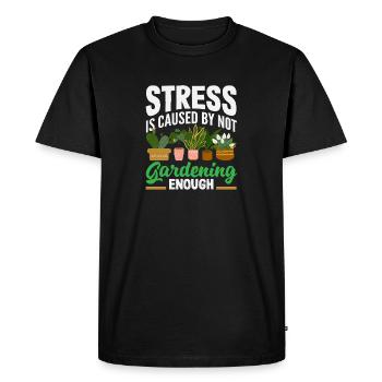 Amoureux des plantes Jardinage Jardiniers Plantes - T-shirt Premium bio Homme - noir - Devant - Nico (187cm)