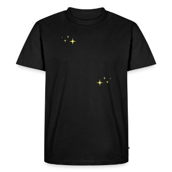 Sparkle Glitter Stars - Men's Premium Organic T-Shirt - black - Front - Nico (187cm)