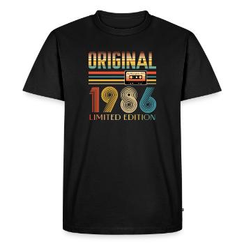 40e anniversaire 40e anniversaire Original 1986 - T-shirt Premium bio Homme - noir - Devant - Nico (187cm)