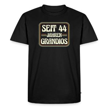 44 ans Anniversaire 44e anniversaire - T-shirt Premium bio Homme - noir - Devant - Nico (187cm)