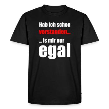 J’ai compris, je m’en fiche. - T-shirt Premium bio Homme - noir - Devant - Nico (187cm)