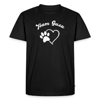 Team Dog Walk Heart Paw Logo - Men's Premium Organic T-Shirt - black - Front - Nico (187cm)
