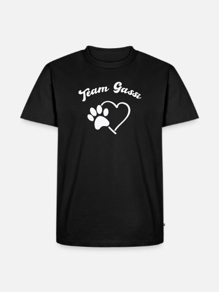Team Dog Walk Heart Paw Logo - Men's Premium Organic T-Shirt - black