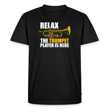 Détends le trompettiste Trompetenspieler - T-shirt Premium bio Homme - noir - Devant - Nico (187cm)