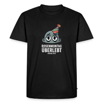 Le Lundi gras survit au carnaval de la gueule de bois édition 2026 - T-shirt Premium bio Homme - noir - Devant - Nico (187cm)