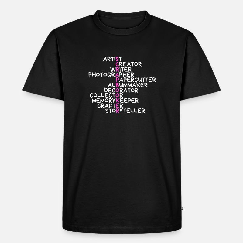 Scrapbooker - Männer Premium Bio T-Shirt - Schwarz