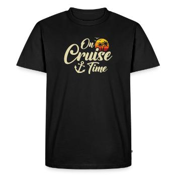 Vacances d’été en croisière Voyage de croisière - T-shirt Premium bio Homme - noir - Devant - Nico (187cm)