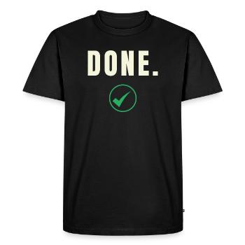 FAIT. Success Edition – Minimalist Check-Des - T-shirt Premium bio Homme - noir - Devant - Nico (187cm)