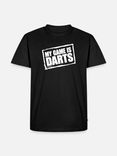 Darts Fun-hettegenser og -skjorte for ekte dartfans - Premium økologisk T-skjorte for menn - svart