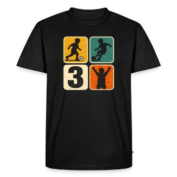 3 Football Birthday Boy 3 Years Ball - T-shirt Premium bio Homme - noir - Devant - Nico (187cm)