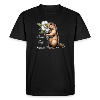 Marmot : Vas-y, renifle, continue - T-shirt Premium bio Homme - noir - Devant - Nico (187cm)