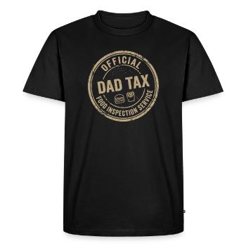 Timbre officiel du Service d’inspection alimentaire de la taxe pour les pères - T-shirt Premium bio Homme - noir - Devant - Nico (187cm)