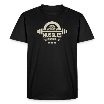 Muscles Loading...T-shirt - Men's Premium Organic T-Shirt - black - Front - Nico (187cm)