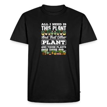 L’amoureux des plantes a besoin de plus de plantes plus drôles - T-shirt Premium bio Homme - noir - Devant - Nico (187cm)