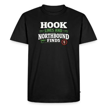 Fly Fishing In Northern Waters – - Men's Premium Organic T-Shirt - black - Front - Nico (187cm)