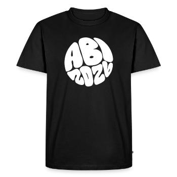 Blob Font Circle Pattern - Men's Premium Organic T-Shirt - black - Front - Nico (187cm)