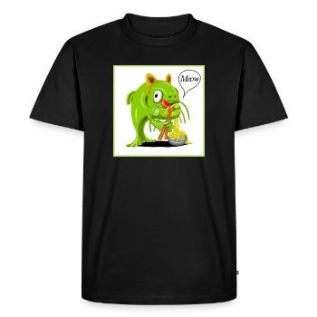 Poisson-chat de dessin animé déguisé en chat - T-shirt Premium bio Homme - noir - Devant - Nico (187cm)