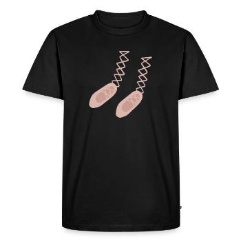 Pantoufles de ballet - T-shirt Premium bio Homme - noir - Devant - Nico (187cm)