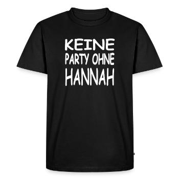 Hannah - T-shirt Premium bio Homme - noir - Devant - Nico (187cm)