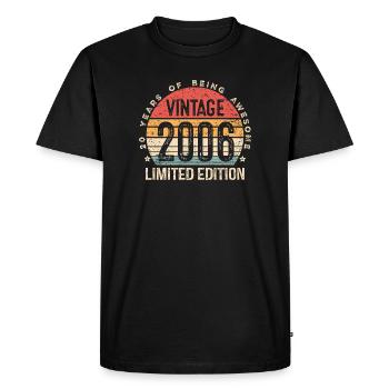 Édition limitée vintage 2006 20e anniversaire vieux de 20 ans - T-shirt Premium bio Homme - noir - Devant - Nico (187cm)