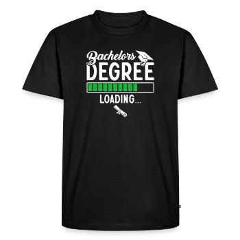 Charge des diplômes de licence - T-shirt Premium bio Homme - noir - Devant - Nico (187cm)