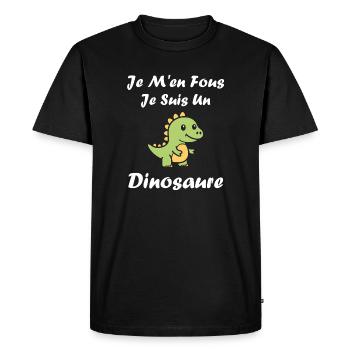 Dino Tendre: Je suis un Dinosaure - T-shirt Premium bio Homme - noir - Devant - Nico (187cm)