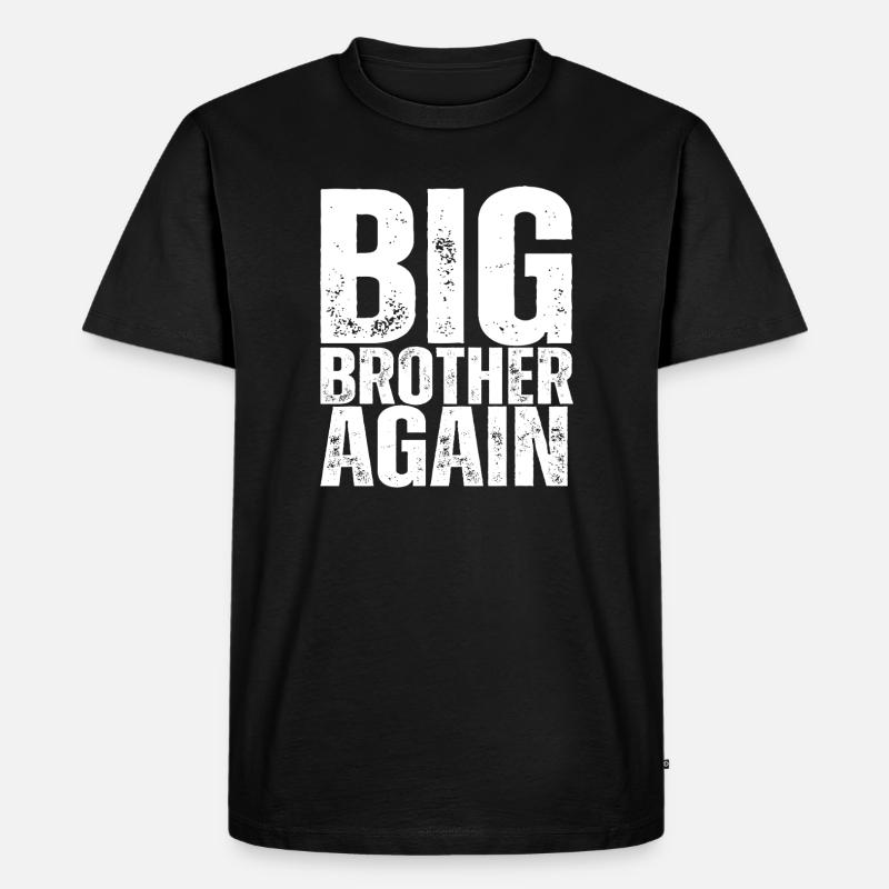 BIG_BROTHER_AGAIN - Männer Premium Bio T-Shirt - Schwarz