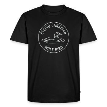 Stupide design graphique du canard loup-loup canadien - T-shirt Premium bio Homme - noir - Devant - Nico (187cm)