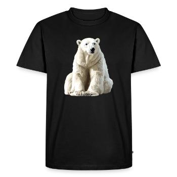 Ours polaire à la lumière de la glace - T-shirt Premium bio Homme - noir - Devant - Nico (187cm)