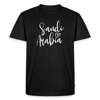 Arabie Saoudite – Cœur des femmes, amour pour l’Arabie saoudite - T-shirt Premium bio Homme - noir - Devant - Nico (187cm)