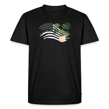 Plantes amatrices de la plante du drapeau américain - T-shirt Premium bio Homme - noir - Devant - Nico (187cm)