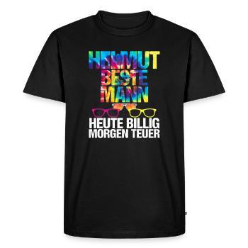 Malle Helmut témoin aujourd’hui, pas cher, demain, cher - T-shirt Premium bio Homme - noir - Devant - Nico (187cm)