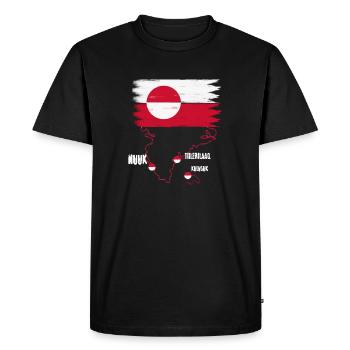 Greenland flag nuuk - Men's Premium Organic T-Shirt - black - Front - Nico (187cm)