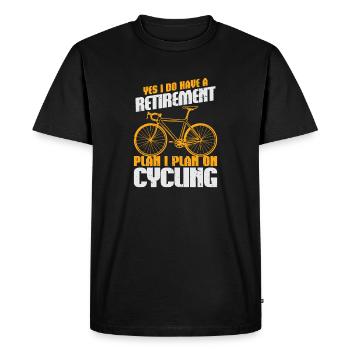 Vélo de route Cyclisme Vélo Cyclisme - T-shirt Premium bio Homme - noir - Devant - Nico (187cm)
