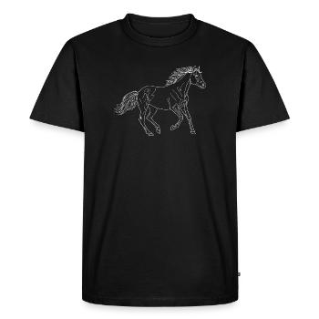 Minimalist Rider Silhouette Riding - Men's Premium Organic T-Shirt - black - Front - Nico (187cm)