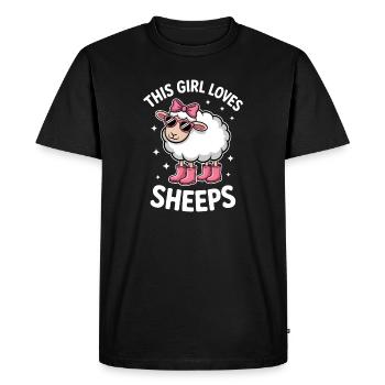 Sheep Sayings Sheep Funny Sheep Gift - Men's Premium Organic T-Shirt - black - Front - Nico (187cm)