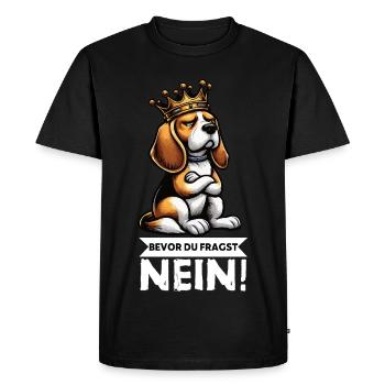 Avant que vous ne demandiez : Beagle Beagle Propriétaire de Beagle Holder - T-shirt Premium bio Homme - noir - Devant - Nico (187cm)