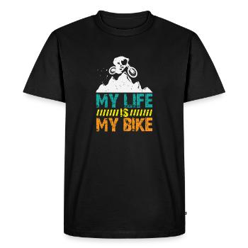 VTT VTT Vélo de Parole Descendance VTT - T-shirt Premium bio Homme - noir - Devant - Nico (187cm)