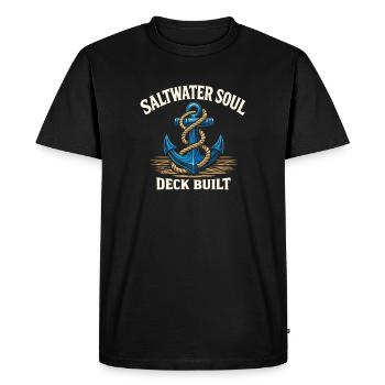 Cadeau de navigation pour le travail de matelot en mer - T-shirt Premium bio Homme - noir - Devant - Nico (187cm)