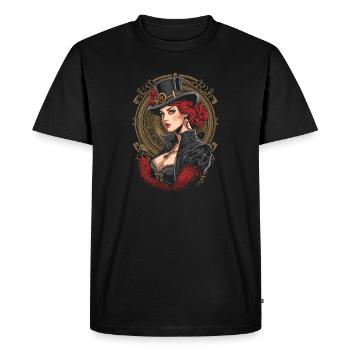 Femmes Steampunk Magnifiques Steampunk - T-shirt Premium bio Homme - noir - Devant - Nico (187cm)
